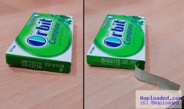 See how an evil Nigerian tried to play smart by changing Orbit chewing gum